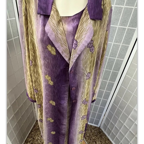 Esmeralda,dress,set,parties/cocktail,long, purple/gold,dress/light coat,size3X.: - Picture 8 of 12